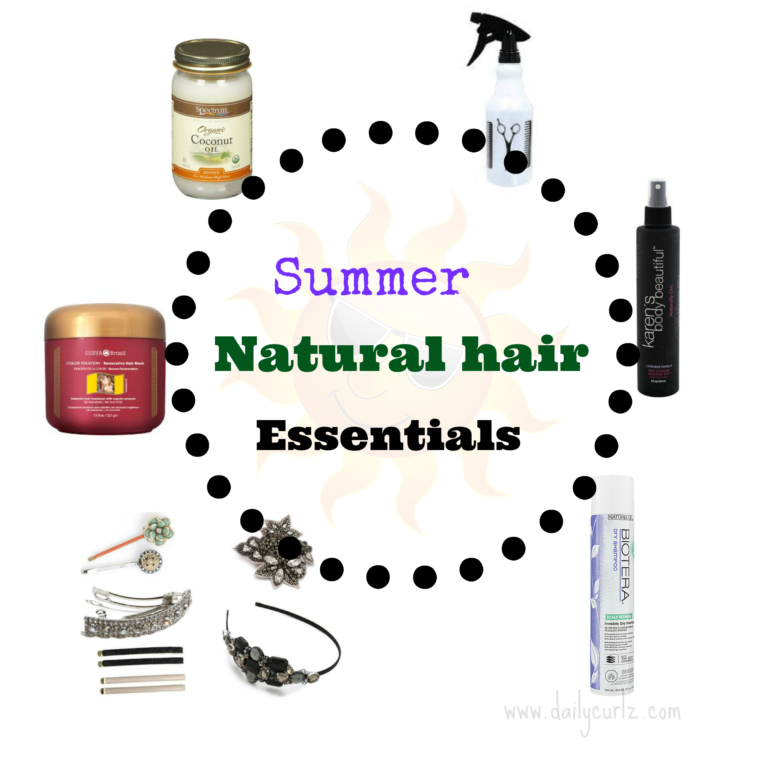 summer natural hair essentials / Esenciales para el verano-cabello rizado