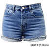High rise jean shorts