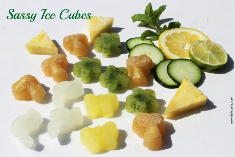 Sassy Ice cubes / Cubitos de hielo frutales saludables