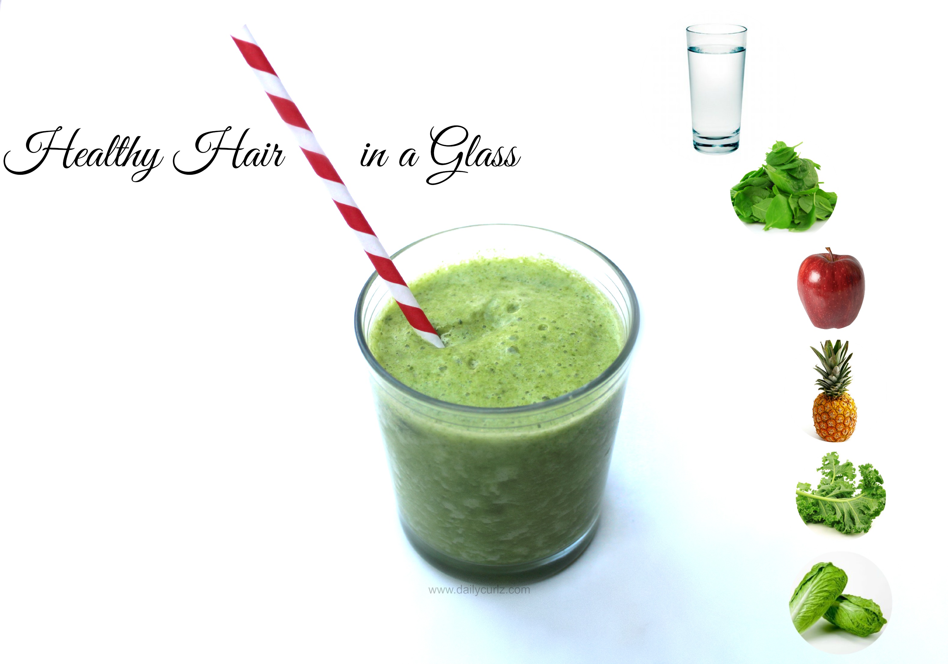 Healthy hair in a glass / Cabello saludable para llevar