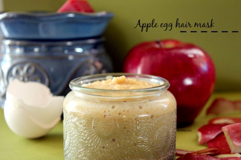 Scented Apple egg Hair mask /Mascarilla casera de manzana y huevo