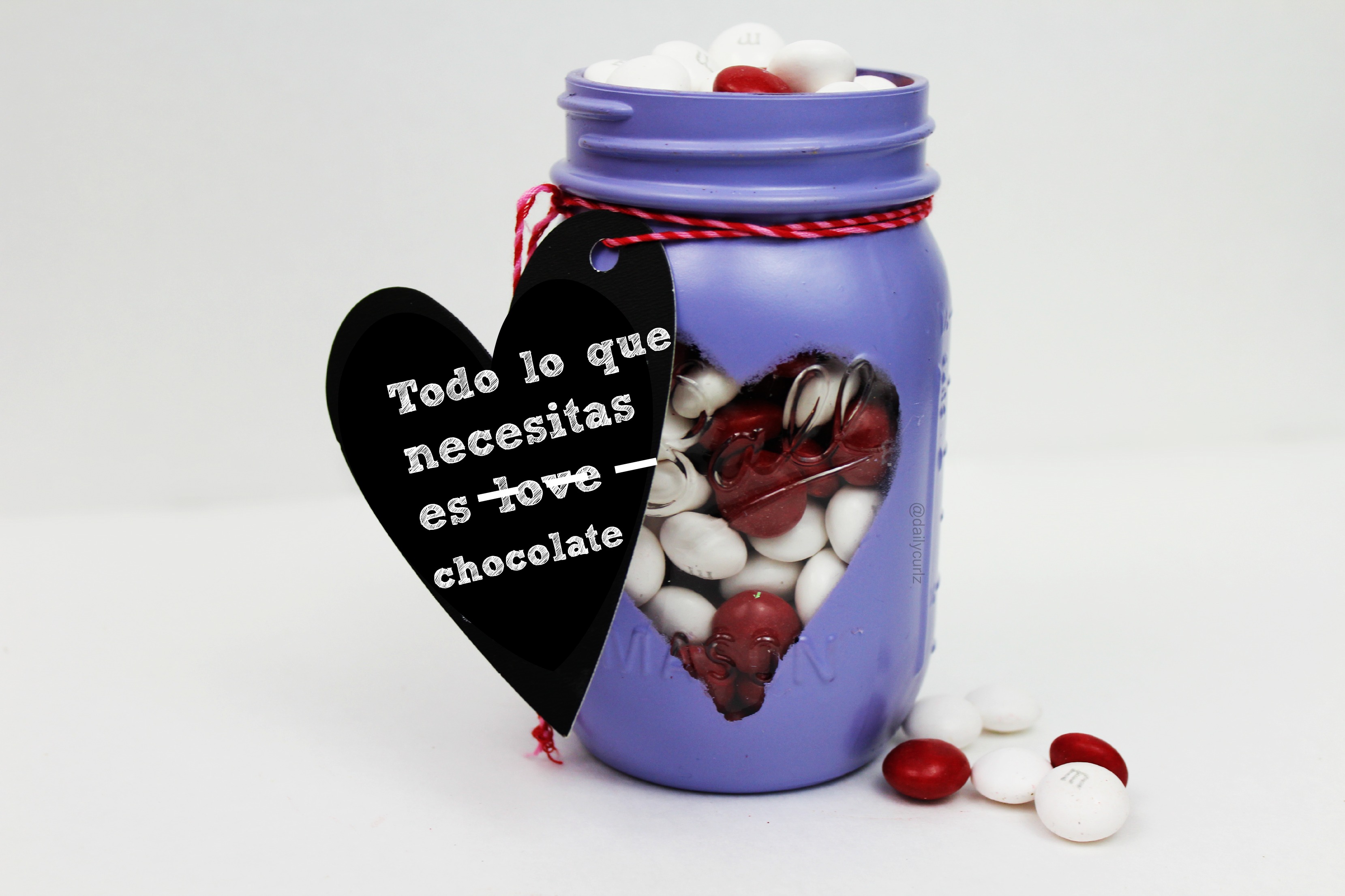 Easy Valentine’s Gift in a mason jar | Regalo para San Valentin Con Frascos