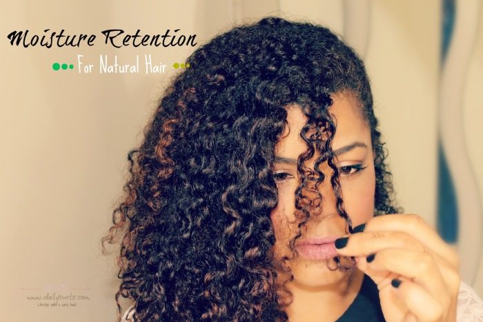 Moisture retention for natural hair