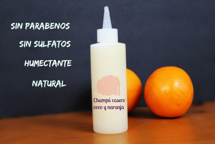 champú casero de coco y naranja