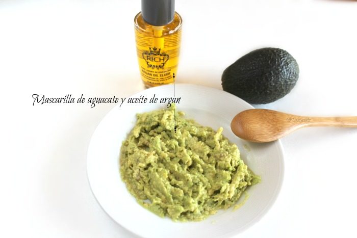 mascarilla de aguacate y aceite de argan