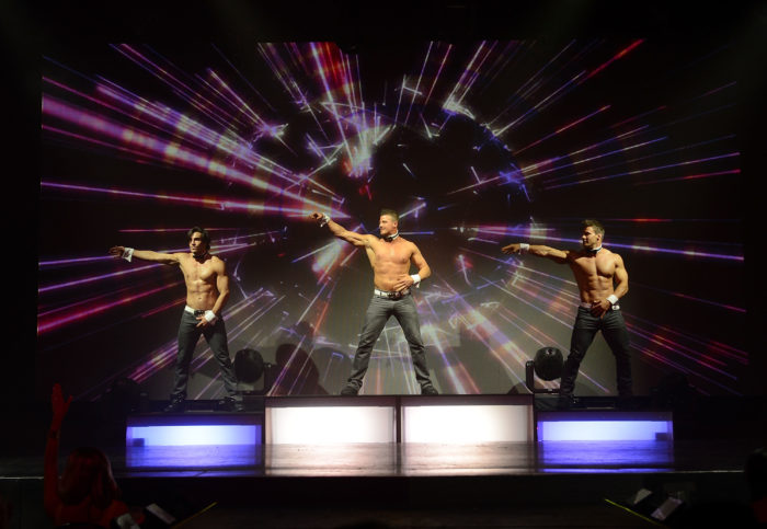 LAS VEGAS, NV - MAY 01: Chippendales performs at the Rio on May 1, 2015 in Las Vegas, Nevada. (Photo by Denise Truscello/WireImage)