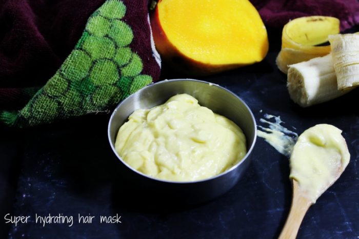 Mango, banana hydrating hair mask