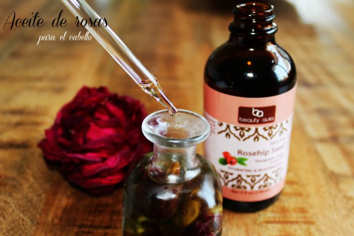 aceites de rosas para el cabello