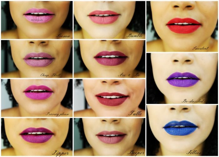 ColourPop ultra matte Lip swatches