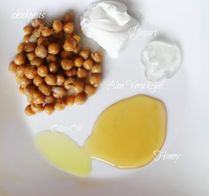 DIY miracle chickpeas split ends mask