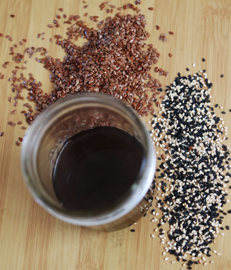 Flax sesame seed DIY hair growth mask