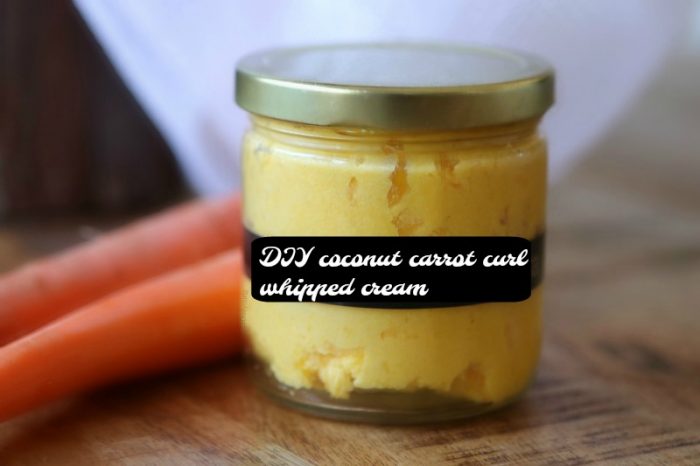 DIY coconut carrot curl whipped cream