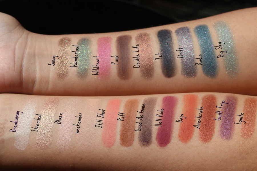 New Urban Decay Born To Run Eyeshadow Swatches